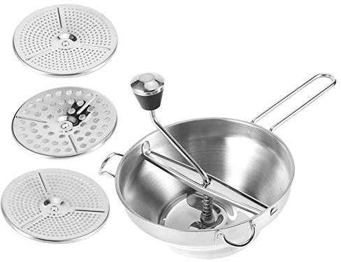 Food Chopper Manual Hand, Stainless Steel Chopper Vegetable Cutter Multifunctional Parsley Chopper Machine Hand Food Processor for Mixer Salad Vegetable Fruit Blender