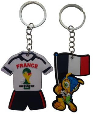 France Football World Cup Keyring Set of 2, Multicolored, One size