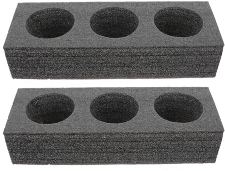 KOMBIUDA Portavasos con 3 Orificios Bandeja para Tazas para Llevar Bebidas Soporte para Té con Leche Y Otras Bebidas 2 Unidades 11.61 X 3.93 X 2.75 in