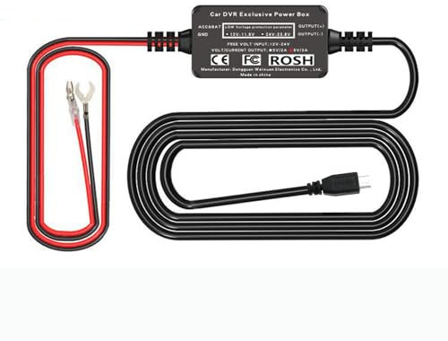 Dash Cam Hardwire Kit Micro USB Kabel für Cobra SC 201 SC200D SC100, Garmin Parkmodus und Bewegungserkennung, 4,5 m