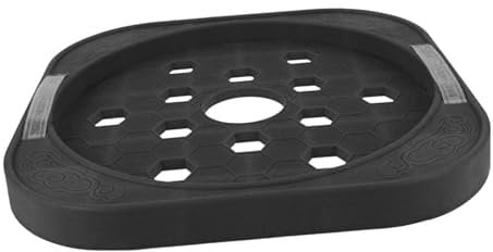 CONGARTENO 1pc Round Gas Tank Tray Movable Wheels Gas Tank Base Holder for Kitchen Use Portable Stabilizing Design Rotatable Wheels Deep