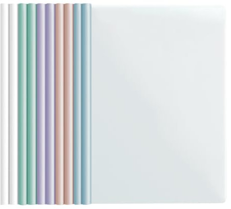 10 Plastica A4 Rapporto Copertina Con Barra Scorrevole, Cartella Di File, Copertine Per Rilegatura e Report Con Clip, per Casa, Scuola, Ufficio Documenti
