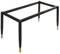 Modernes Metall-Möbelbein-Set für Tischrahmen, Esstisch, Schreibtisch, Basis für Marmor, Glas, Holz, stabile Beine mit Sektionstasse und Schraube, 147 x 56 x 72 cm, Schwarz / Gold