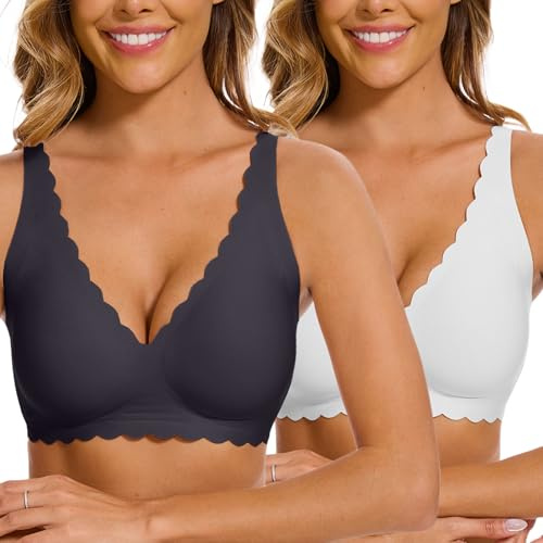 Yutdeng Amaframe Reggiseno Senza Ferretto Donna Reggiseni Senza Cuciture Reggiseno Push Up Imbottito Reggiseno con Spalline Regolabili Bralette Donna Comodo