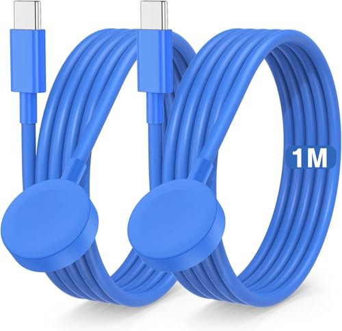 for Apple Watch Charger Cable USB C [apple MFi Certified] 2 Pack iWatch Charger Magnetic Wireless Fast Charging Cord Portable Type-C (1M) for i-Watch Series Ultra 2/Ultra/SE/9/8/7/6/SE2/5/4/3/2/1-Blue