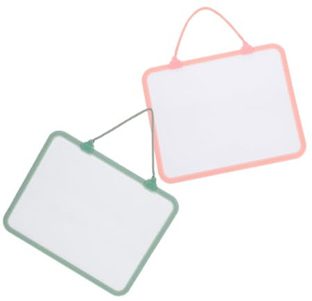 SECFOU 2stücke Doppelseitiges Erasable Whiteboard Mit Aufhängeband Kompakte Schreibtafel Für Schule Büro Und Zuhause Wiederverwendbar Für Lernende Und Kreative Anwendungen