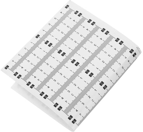 Selbstklebendes Lineal mit Zentimeterskala, 20 Stück, 5cm | Pvc, , Haftrückseite, Weiß mit Schwarzen Markierungen, für Werkbänke und Nähmaschinen
