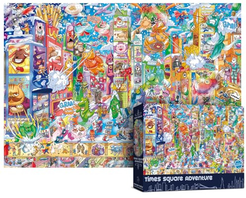 Antelope - 1000 Piece Puzzle for Adults, Time Square Adventure Jigsaw Puzzles 1000 Pieces, High Resolution, Matte Finish, Smooth Edging, No Dust Creative Artistic Puzzle