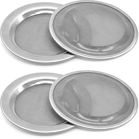 NVGFTG 4 Stück Silber Räuchersieb 10cm Räucherstövchen Sieb Edelstahlsieb Räuchersieb für Räucherstövchen mit Sieb und Duftlampen