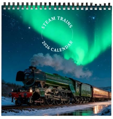 Eisenbahn Kalender 2026,Dampfzug Themen Planer Mit Monatsübersichten - 12 Monats Kalender für die Wand mit übersichtlichen Seiten,Für Die Planung Und Organisation