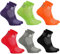 Rainbow Socks - Donna Uomo Sportive Calze Antiscivolo ABS di Cotone - 6 Paia - Porpora Negro Verde Grigio Rojo Naranja - Tamaño 36-38