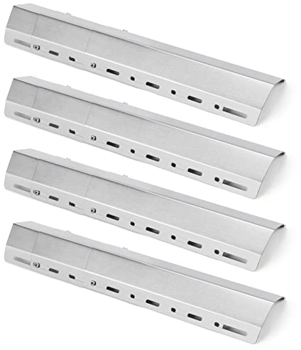 GFTIME 45629 30 CM a 72 CM Universale Piastra BBQ Diffusore di Calore Parti di Ricambio per Griglia Accessori Barbecue a Gas, Regolabile Copri Bruciatore Acciaio Inox Barre Flavorizer (4 Pezzi)