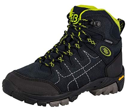 Brütting Mount Shasta Kids Hi Unisex Kinder Trekking- & Wanderstiefel, Marine/ Lemon, 36 EU