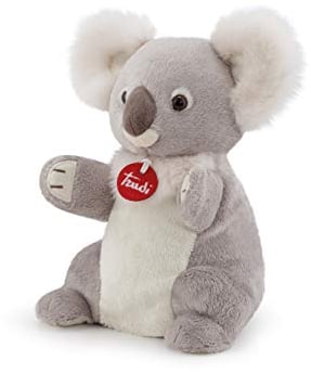 Trudi Puppets 29828 Handpuppe Koala ca. 28 cm (Größe S), Stofftier aus hochwertigen Materialien, sehr flauschig, liebevolle Details, kuschelige Ohren, waschbar, Kuscheltier und Puppe für Kinder, Grau