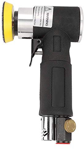 DollaTek Smerigliatrice Pneumatica a 90° - Mini Lucidatrice Angolare ad Aria Compressa Levigatrice Orbitale da 3 Pollici