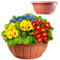 KADAX Grand Pot de Fleur en Plastique Résistant aux Intempéries, Jardinière Ronde pour Aménagement Extérieur de Jardin, Balcon et Terrasse (30 cm, Terre Cuite)