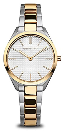 BERING Damen Analog Quarz Ultra Slim Kollektion Uhr mit Edelstahl Armband & Saphirglas 17231-XXX