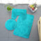 TinaDeer Superweiche Badteppich-Set 3-teilig Badvorleger Toilettensitz Dreiteiliges waschbar, 3-teiliges Badezimmerteppich-Set, WC-Garnitur 3-teilig Rutschfest Teppich, Badematten Set 3 teilig (D)