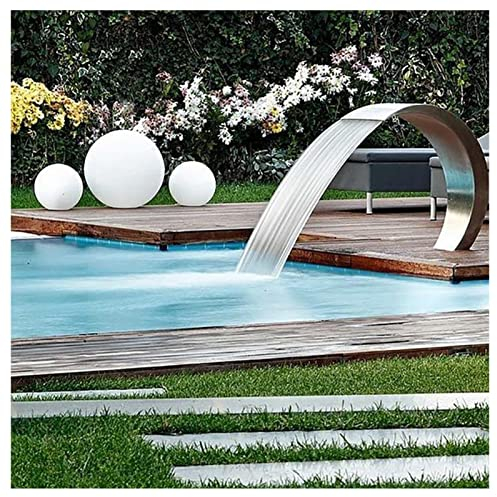 Wasserfall Brunnen Edelstahl 304 Schwimmbadausrüstung Bogen Mit Kleinem Loch für Schwimmbäder Und Spas AWWXJ (Size : 800X700mm)