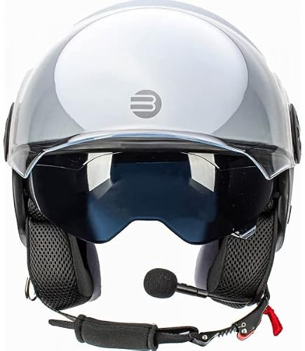 Befast - Jet Rapid Connect III, Casco Moto e Scooter con Interfono Integrato, Ampia Visiera Antigraffio e Occhialino Parasole a Scomparsa, Diversi Colori Disponibili