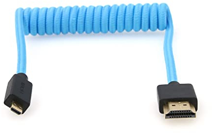 EONVIC Micro HDMI to HDMI Cable,8K@60Hz, Supports Ethernet, High Speed 1080p HD Thin and Flexible Braid Blue Cable for HDSLR cameras,TV, PC, Laptop, Macbook, Monitors