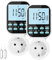 Temporizador Enchufe con Cuenta Atrás del Ciclo, Maxcio Programador Digital 20 Programas ON/Off Horario de Verano y Función de Aleatoria Protección Infantil (2 Packs New)