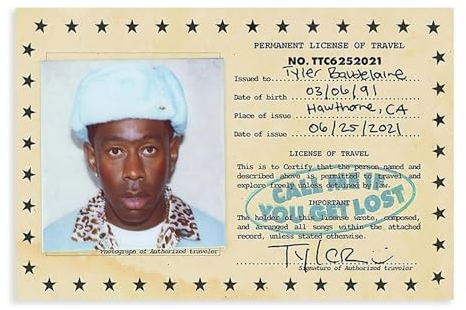 Tyler, Leinwandposter The Creator Call Me If You Get Lost, Musik-Cover, Schlafzimmer-Dekor, Sportlandschaft, Büro, Raumdekoration, Geschenk, ungerahmt, 30 x 45 cm