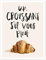 Croissant Poster von Homme Sur La Lune 40 x 50 cm Beige Essen & Trinken Wanddeko