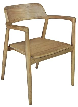 Dynamic24 Armlehnstuhl Scandi Blonde Holzstuhl Essstuhl Küchenstuhl Esszimmer Stuhl