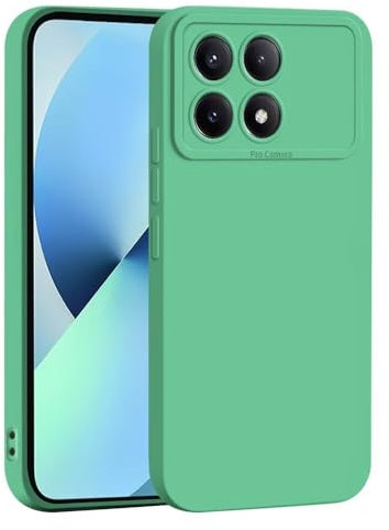 JIAFEI Cover Custodia per Xiaomi Poco X6 PRO 5G, Sottile e Morbida in Silicone TPU per Una Protezione Antiurto e Anti-graffio Efficace - Verde