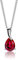 MIORE-Collana Donna con Rubino. Ciondolo Oro Bianco 9KT 375-Catena Cm. 45 in Oro Argento 925 - Gioiello Anallergico.