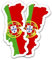 Finest Folia 2er Set Länder Silhouetten Aufkleber Länderaufkleber Bundesland Flagge Sticker für Auto Fahrrad Motorrad Modellblau selbstklebend wetterfest R215 (14 Portugal)