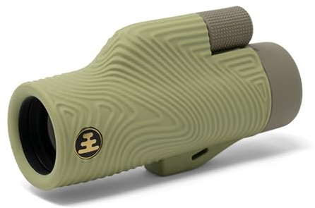 Nocs Provisions Field Tube 10x32 Wasserdichtes Monokular, 10X Vergrößerung Teleskop, Bak4 Prisma, Breites Sichtfeld für Vogelbeobachtung, Rucksackreisen & Wildtierbeobachtung - Ponderosa Green