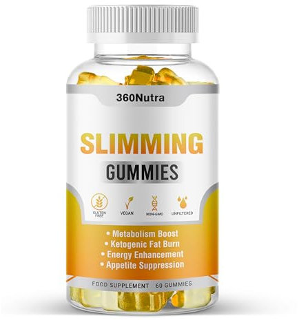 Slimming Gummies Weight Loss Supplement to Help Boost Metabolism & Appetite Control-Ketogenic Natural Weight Loss Support Pills for Women & Men-Non-GMO, Vegan-60 Gummies