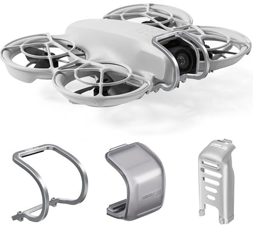 STARTRC 3-IN-1 para DJI Neo Accesorios, Neo Gimbal Bumper Guard + Gimbal Cover + Tren de aterrizaje Protector de batería para DJI Neo Drone Protección