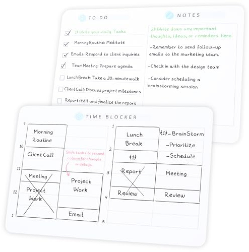 ELEVERIA To Do List Holder and Cards (To Do List Cards)