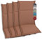 GO-DE Textil Bequeme und attraktive Polsterauflagen für Hochlehner-, Mittellehner- und Niederlehner-Gartenstühle (4er-Set, Uni Braun, Hochlehner)