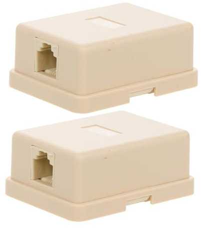 HOMSFOU Rj11 Telephone Accessory Single Hole Telephone Splitter Box for Phone Line Adapter