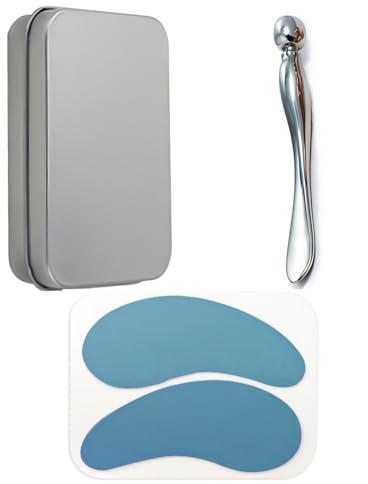 KGDUYC 1 paires de cache-yeux de bleu réutilisables avec effet lifting pour réduire les rides et les lignes fines, applicateur en métal