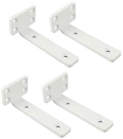 Mooche 4PCS Schwebenden Regalhalterungen Winkel Weiß,10CM Schwerlastträger