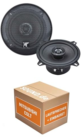 Lautsprecher Boxen Einbaupaket für Hifonics Titan TRX52 kompatibel mit Mitsubishi Colt Z30 vorne | 2X Tief-Mitteltöner mit integriertem Hochtöner 150W MAX
