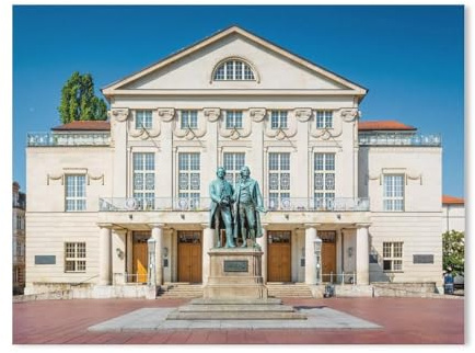 Puzzle 1000 Teile für Erwachsene，Goethe-Schiller-Denkmal in Weimar, Thüringen，Klassische Puzzle Teenager Jungen Mädchen Puzzle DIY Moderne Wohnkultur Einzigartiges Geschenk Intellektuelles Spiel-F46