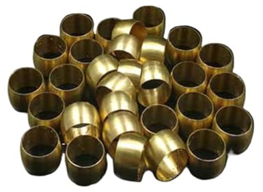 DeVow Ajustement 3/4/5/6/8/10/12/14/16mm 1/4 OD Tube laiton baril manchon de Compression bague de virole(3mm)