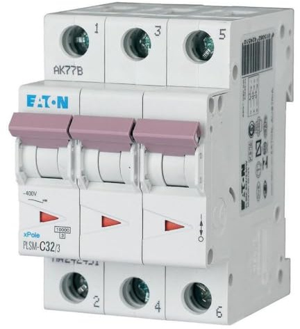 Eaton Moeller PLSM-C32/3-MW Leitungsschutzschalter 32A 3P 3-polig C-Charakteristik LS-Schalter MCB (242477 alt 245005)