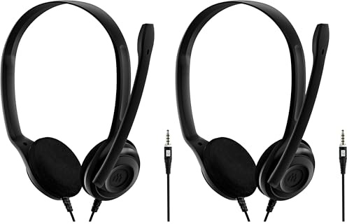 EPOS PC5 Chat Auriculares Cableados para PC - Cascos On-Ear Ligeros, Micrófono con Cancelación de Ruido, Jack 3,5mm para Compatibilidad Universal, Sonido Comodidad Prolongada, para Oficina y Llamadas
