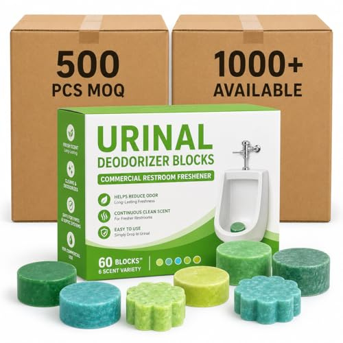 Urinal Deodorizer Blocks Bulk, 500 PCS MOQ, Commercial Urinal Cakes for Restroom Odor Control, Offices, Schools, Restaurants, Hotels, 1000+ Available