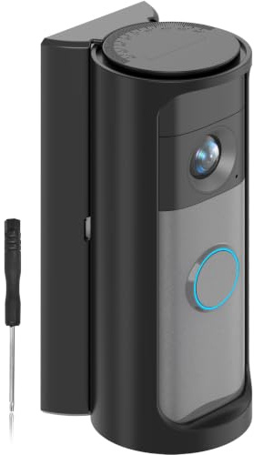 Ring-Türklingel-Winkelhalterung, 0–360 °, flexibel, verstellbar, ohne | Türklingel-Eckkeil für Ringbatterie, Video-Türklingel/Plus/Pro (Version 2026), ideal für Mietwohnungen und den Außenbereich