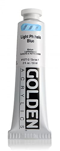 Golden : Heavy Body Acrylic Paint : 60ml : Light Phthalo Blue I
