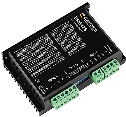 Cloudray Stepper Motor Stepper Driver Schrittmotortreiber 2-Phasen-Schrittmotor-Treiber DM542S 1.0-5.0A 20-50VDC 1/128 Mikro-Stufenauflösungen für CNC Nema 17, 23, 24 und 34 Schrittmotor