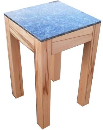 Martin Weddeling Blumentisch Blumenhocker Beistelltisch Kernbuche massiv + Granit. Maße : 30x30x58cm hoch.